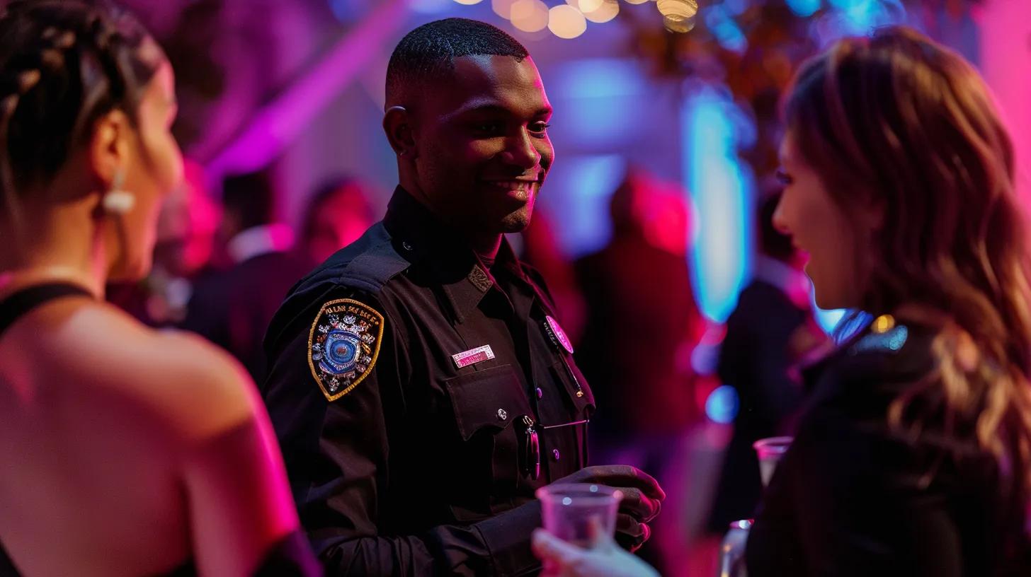 Specialized event security providing VIP protection at a gala